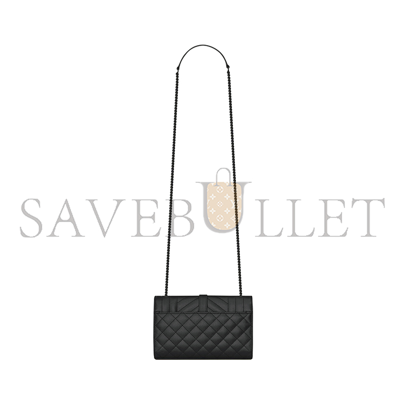 YSL ENVELOPE SMALL IN QUILTED GRAIN DE POUDRE EMBOSSED LEATHER 600195BOW981000 (21*13*6cm)